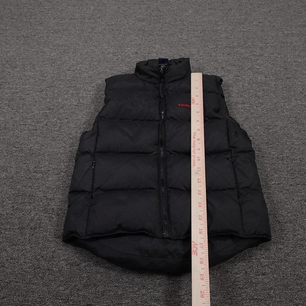 Ralph Lauren Vest Kids Small Black Down Puffer Quilted Zip‎ Nylon Winter